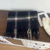 Temperament plaid containing wool scarf female winter student Christmas gift warm scarf couple