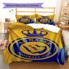 Al-Nassr Muster Bettwäsche, Steppbett Set Bettbezug Kissenbezug Zuhause Geburtstagsgeschenk(1 Bettbezug + 2 Kissenbezüge, ohne Füllung)