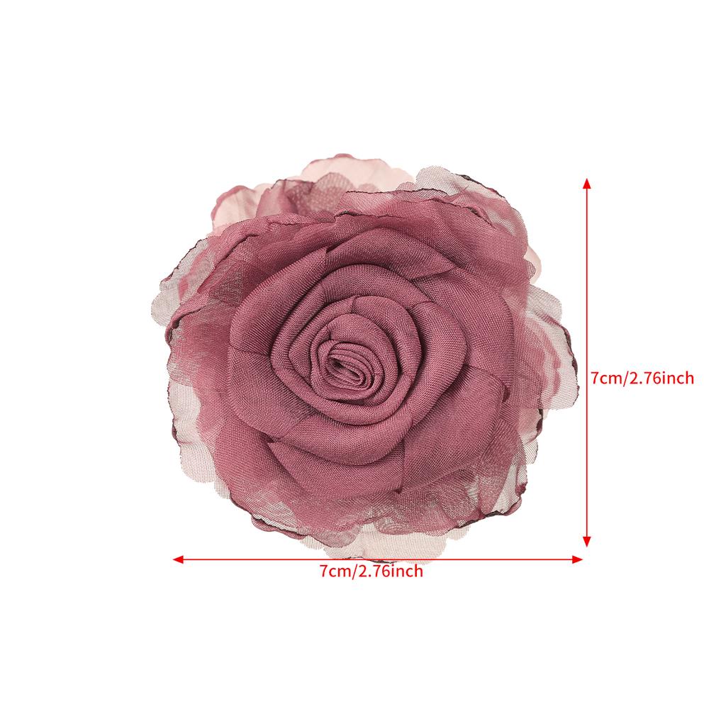 Lace Rose Bud Hair Claws Mesh Floral Hair Clips Crab For Women Girl Gift Hair Accessories Valentine Headwear