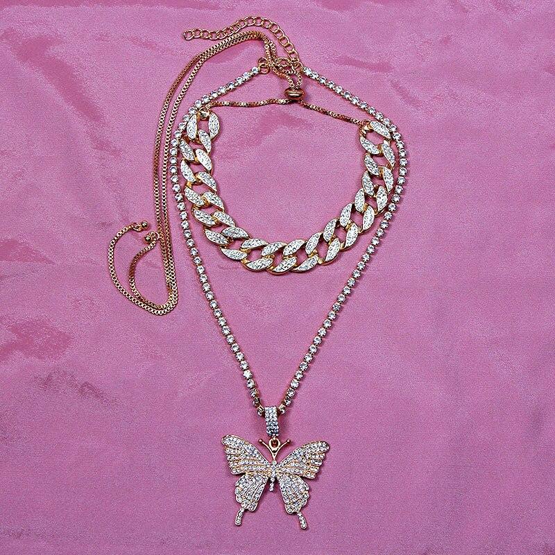 Cuban Link Chain Choker Necklace Women 