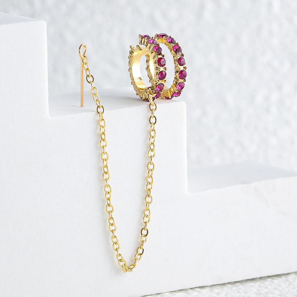 Creative Fashionable Chain Stud Earrings Simple Geometric Jewelry Ear