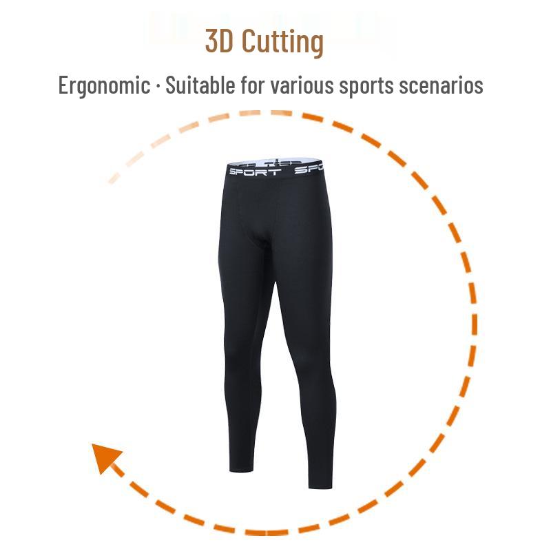 Unisex Fleece-Lined Thermal Slim-Fit Pants for Autumn/Winter - Stylish Base Layer & Sports Tights
