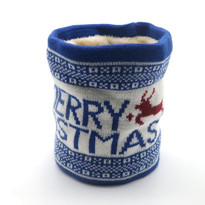 

Unisex Winter Fleece-Lined Snood: Stylish Warm Pullover Neck Warmer & Windproof Scarf синій