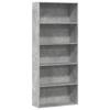 VidaXL Bookcase Concrete Grey 80x30x189 Cm Engineered Wood, Bookcase, Bookshelf, Shelf, Cabinet of 3314672
