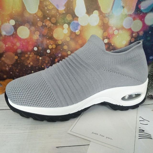 Spring Women Sneakers Shoes Autumn Flat Slip On Platform Tenis For Women Breathable Mesh Sock Sneakers Shoes Zapatos De Mujer