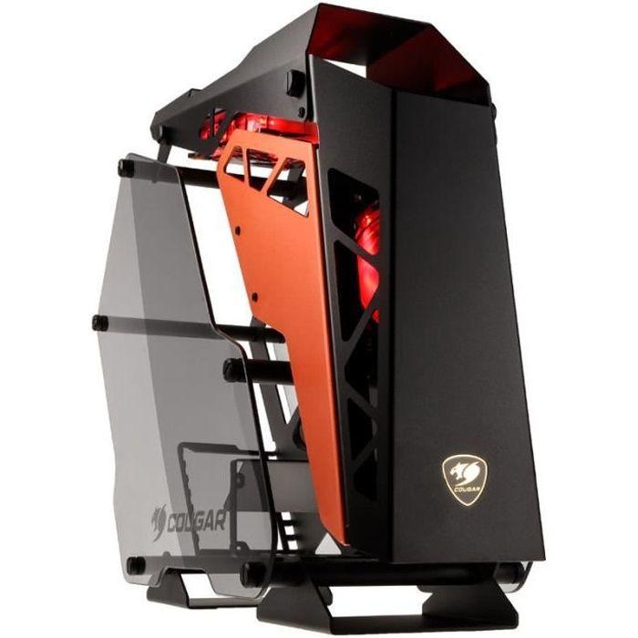 Gaming PC Gehäuse - Cougar Gaming - CONQUER - Aluminium und gehärtetes Glas - Kompatibel mit 360mm Radiator oben und 240mm vorne