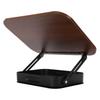 Desktop Book Stand for Reading with Rotate Base Wooden Panel Page Clips Storage Compartments Foldable and Angle
