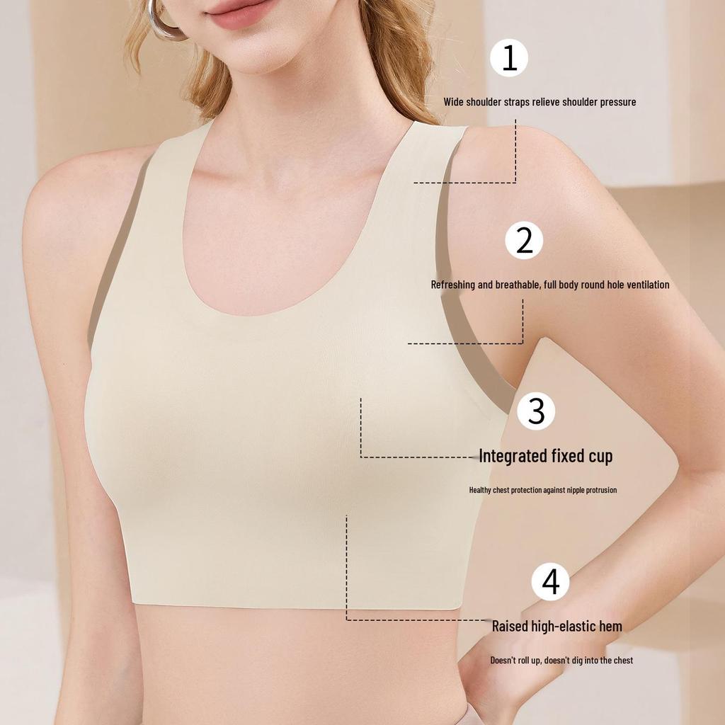 High Impact Breathable Sports Vest with Integrated Cup - Large Bust Yoga & Aerobics Beautiful Back Bra