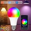 220V 9W 15W 18W Tuya Smart Bluetooth Bulb E27 Color Changeable RGB Lamp Smart Life APP Control Dimmable Timer Function Lampada