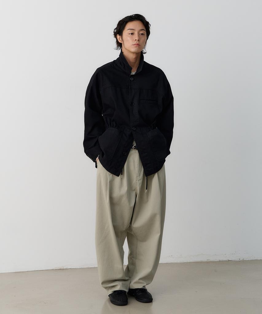 KNOUUN Wide Tapered Chino Pants (Light Gray)