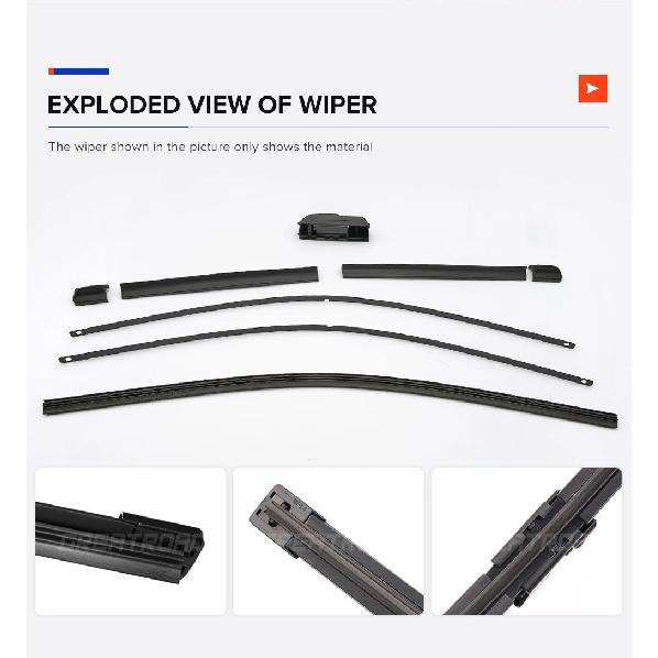 For Renault Kangoo 2 2008-2020 2014 2015 2016 2017 2018 2019 Wiper Front Wiper Blades Windshield Windscreen Window Brush 24"+22"