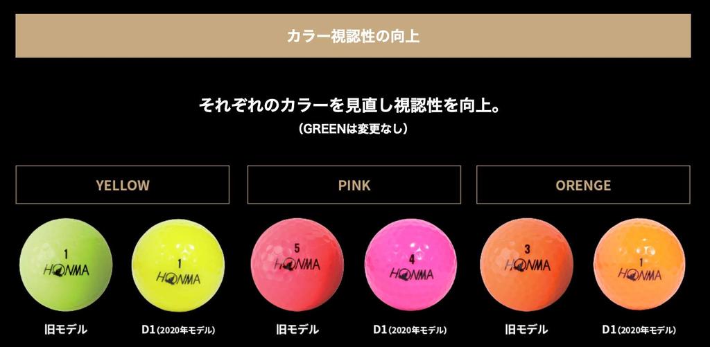 Míč Honma Golf D1 1 tucet BT2001L MC (HONMA) (12 kusů) (Rainbow/FF/Pánské)