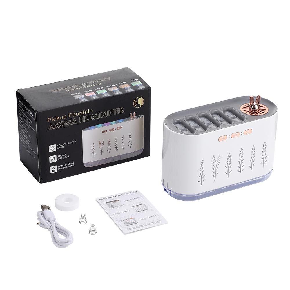 

Dynamic Music Air Humidifier 700ml Essential Oil Diffuser Remote Control Bedroom Humidifier With 7 Colorful Night Lights білий