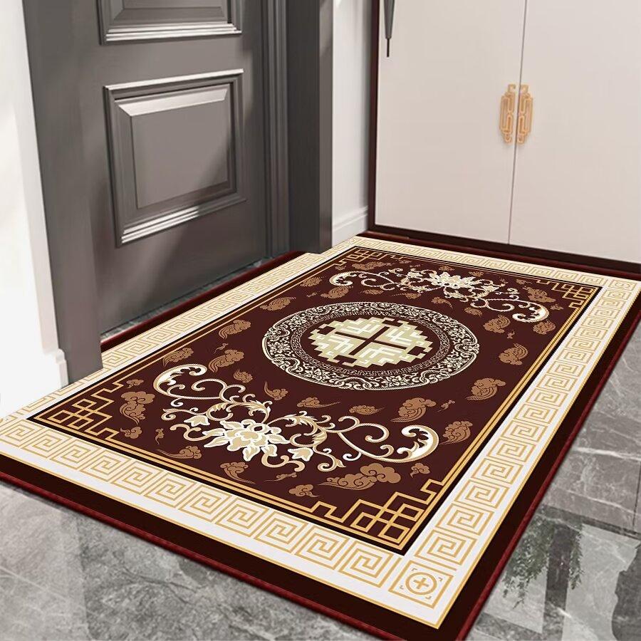 Chinese Style Stripe Red Carpet Living Room Sofa Bedroom Study Kitchen Entrance Door Mat Non-slip Light Luxury Home Decor Rug