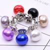 Women Fashion Faux Pearl Brooch Pin Shawl Collar Buckle Clothes Clip Shirt Sweater Decor for Wedding Party