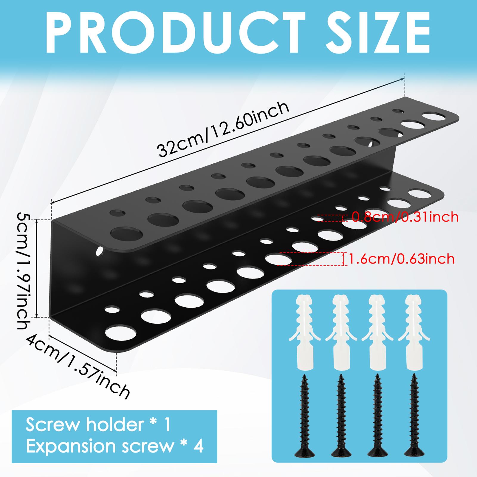 

Screwdriver Organizer 14/23 Holes Wall Mounted Screwdriver and Pliers Holder Rustproof Iron Screwdriver Rack Space Saving Wall