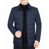 Mens Lightweight Down Jacket With Stand Collar White Duck Winter Casual Business Coat