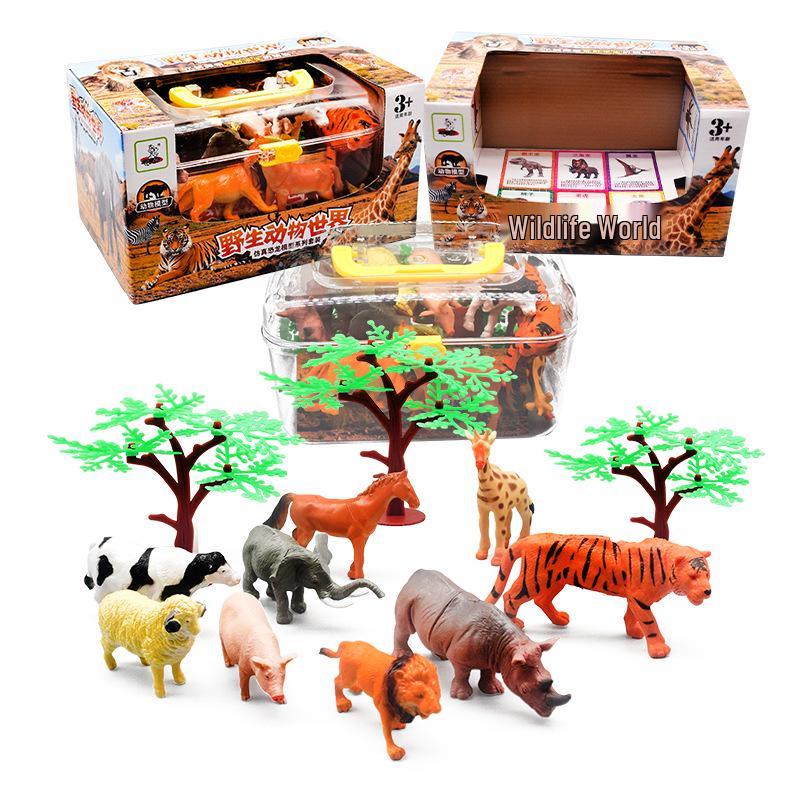 

Carefully Selected Children s Wildlife Toy Set: Lion, Tiger, Dinosaur Models