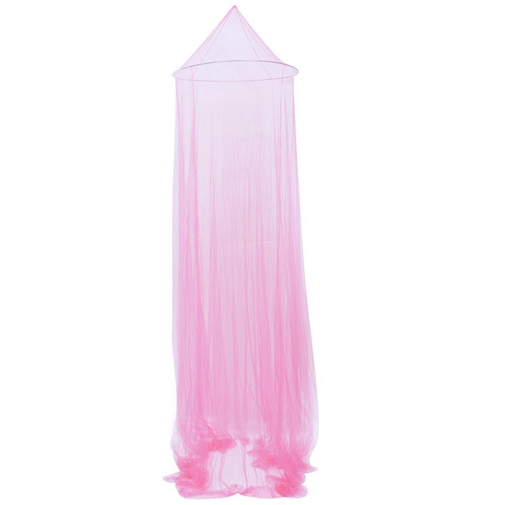 Breathable Light Pink Bed Canopy Mosquito Net Dome Design for Single Twin Crib Bed Elegant Insect Protection Net