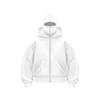 Unisex Double Hood Fleece Zipper Jacket for Spring, Autumn, and Winter