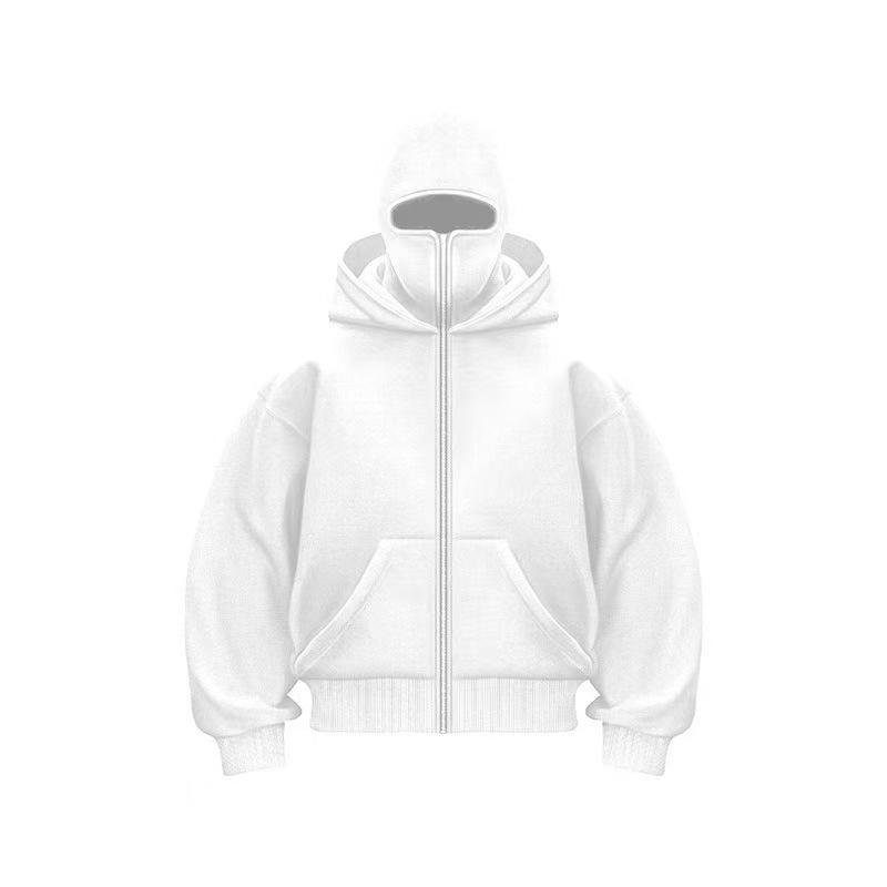 Unisex Double Hood Fleece Zipper Jacket for Spring, Autumn, and Winter