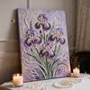 Faux Pearl Painting DIY Kit Easy Intuitive Craft Flower Pattern Painting with Pre-Printed Canvas
