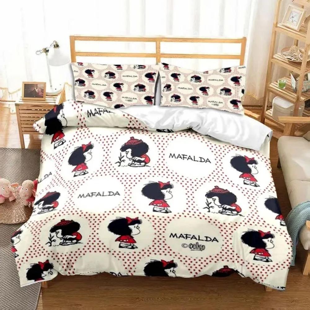 Set Letto Cartone Animato Bambina Copriletto Piumone Copripiumino Federa Set 2-3 Pezzi Misura Bambino Adulto Decorazione Camera da Letto