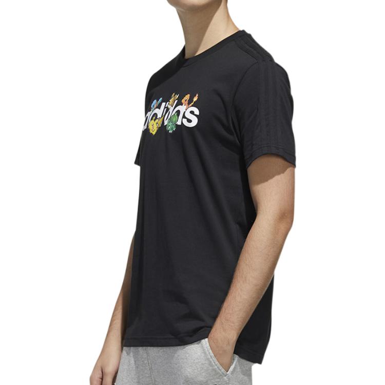 Adidas Pokémon Pixeled Tee Black/White Men Streetwear FM6027