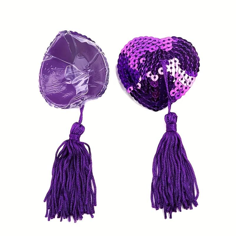 Lingerie Nipple Stickers Toys, Breast Decoration, Bdsm Exotic Accessories, Tassel Heart-shaped Sequins Breast Stickers For Men Women couple