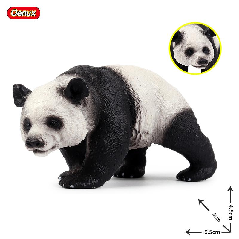 Oenux China Panda Bamboo Wild Animals Action Figures Model Figurine PVC Miniature Cute Decoration Education Collection Kid Toy