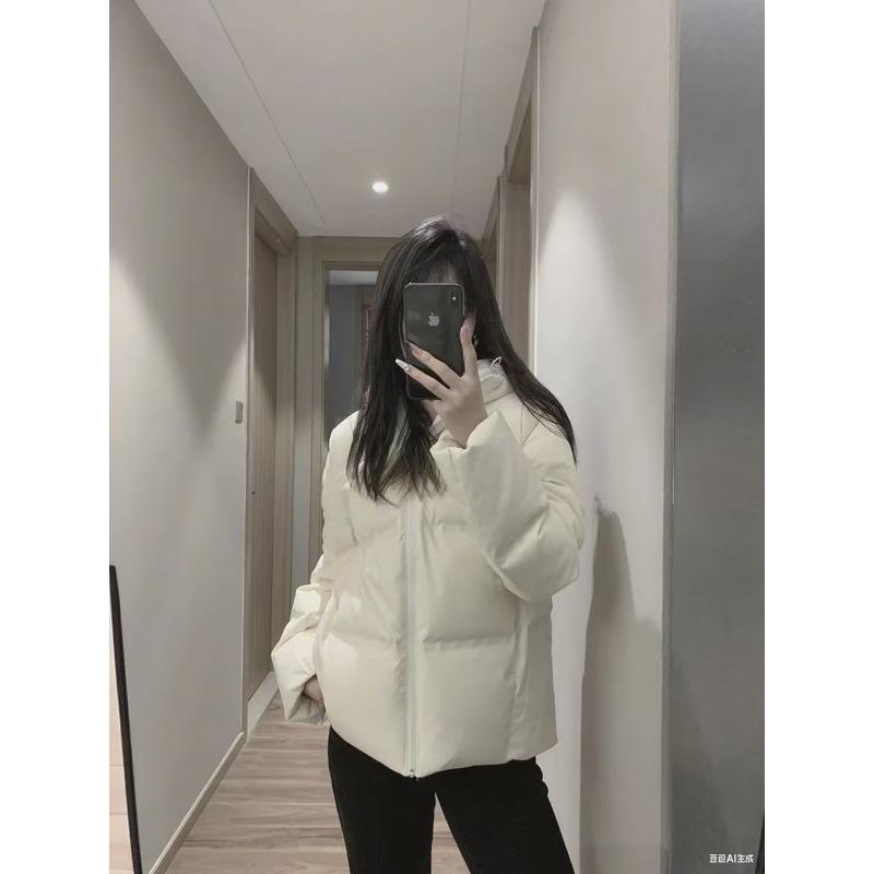 

Зимнее свободное повседневное однотонное теплое пальто на молнии, женский простой универсальный кардиган, куртка, топ, верхняя одежда с капюшоном S белый