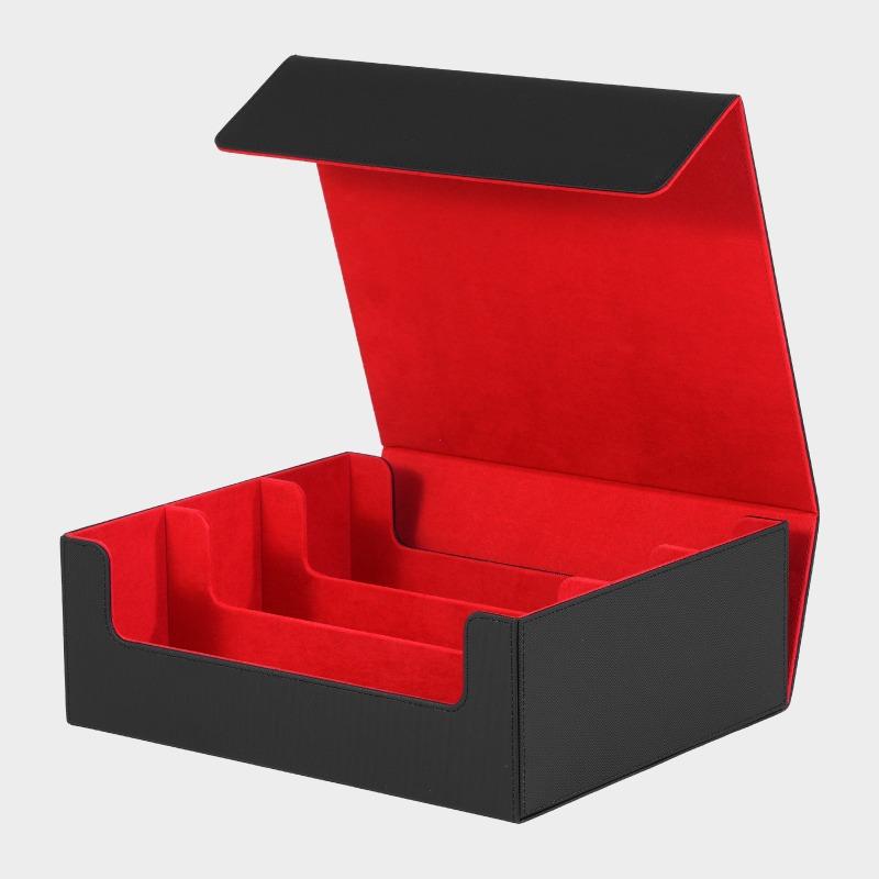 Non-Toxic Trading Card Storage Box Can Hold 1800+ Single Decks Magnetic Closure Pu Leather Card Box Games Collection Card Case