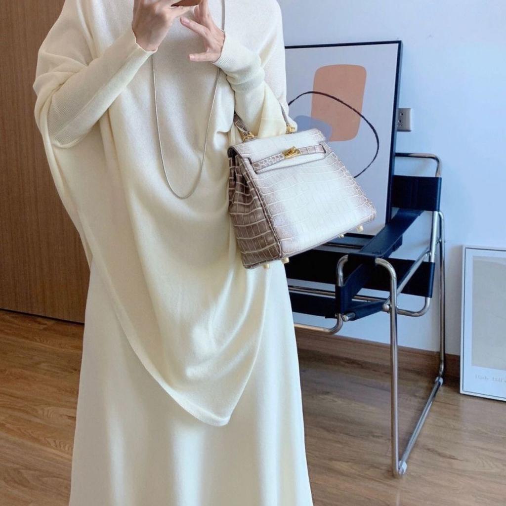 Loose Irregular Knitted Sweater Suit Women's Skirt Two-piece Set