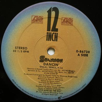 12inch Record SHANNON - Dancin' 086738 Atlantic 1986 US Dance & Electronica Used