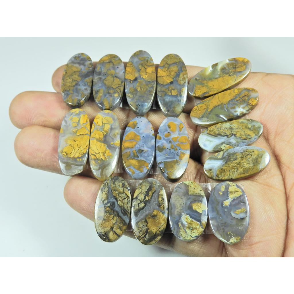 Natural Maligano Jasper Matched pair Oval Cabochon Loose Gemstone 08Pair Lot C-3292