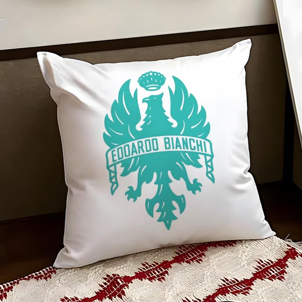Luxury BBianchi Logo Cushion Cover Reversible Soft Durable Pillow Cover Home Car MultiScene Use for Daily Comfort