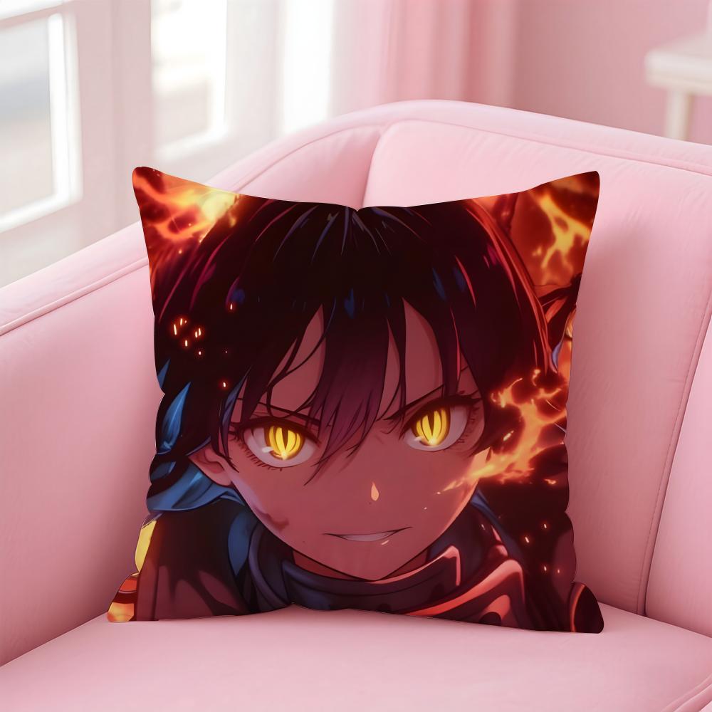 Beliebter Anime Fire Force Kissenbezug Bequemer Wendekissenbezug Ideal für Auto Sofa Schlafzimmer & mehr