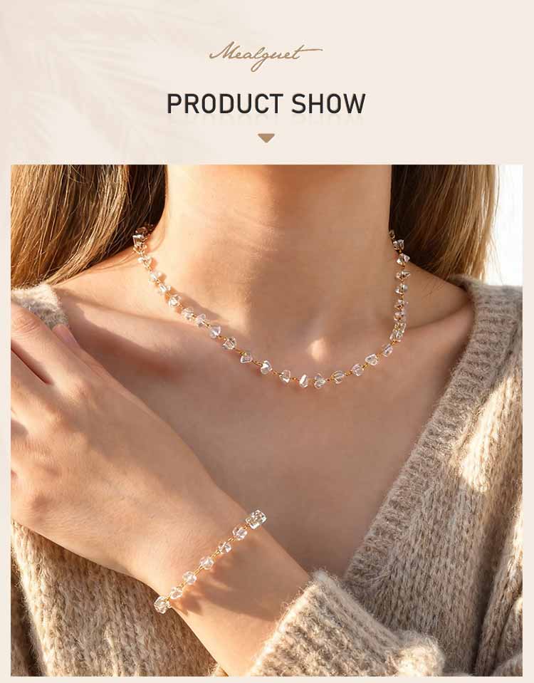 Irregular Transparent Crystal Bead Anklet, Stainless Steel Anklet, Waterproof Foot Jewelry for Women, Summer Beach Boho Jewelry