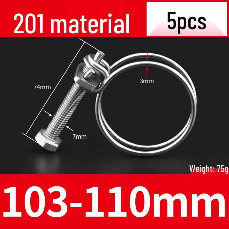 Stainless Steel Double Wire Hose and Pipe Clamp for Gas and Water Retention