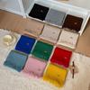 Solid Color Fringed Scarf Winter Warm Male and Female Couples Knitted Scarf Korean Version Versatile Fashion