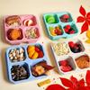 2 Stück 4-Fächer-Bento-Boxen mit Deckeln, mikrowellen- und spülmaschinenfest, 4 Farben, ideal für Meal Prep, Büro, Camping & Schule