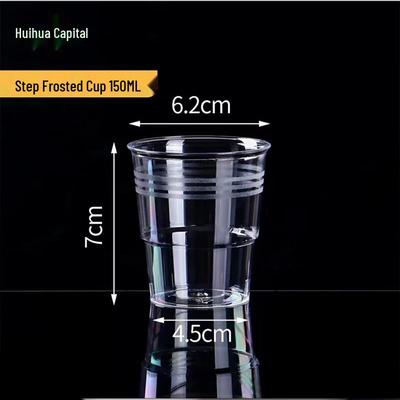 HUIHUADU Disposable Plastic Frosted Stepped Cups