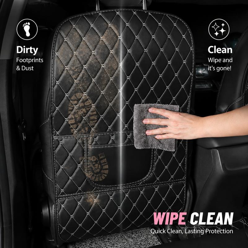 New Seat Anti Kick Pad for Hyundai Ioniq 5 2022-2024 PU Leather Car Anti-Kick Mats Auto Seat Back Protector Cover Durable Pads