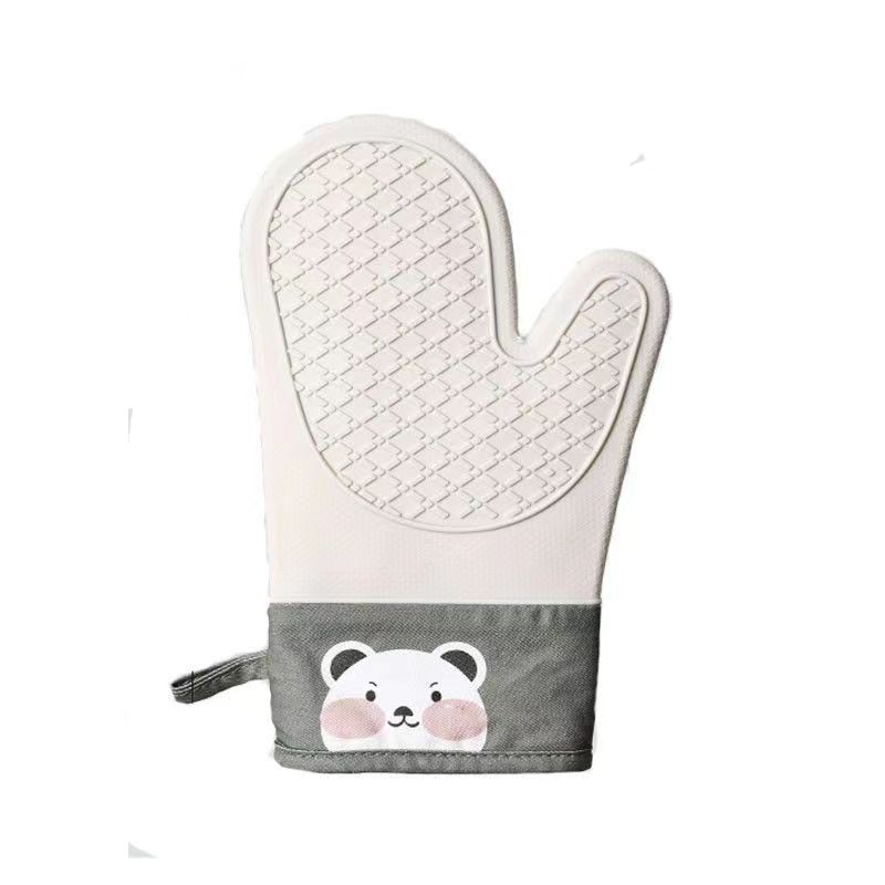 Silicone non-slip gloves high temperature resistant microwave oven oven gloves kitchen insulation anti-scalding baking gloves