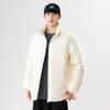 Men's winter solid color fashion couple down jacket stand-up collar thickened warm casual trend bread jacket winter wear