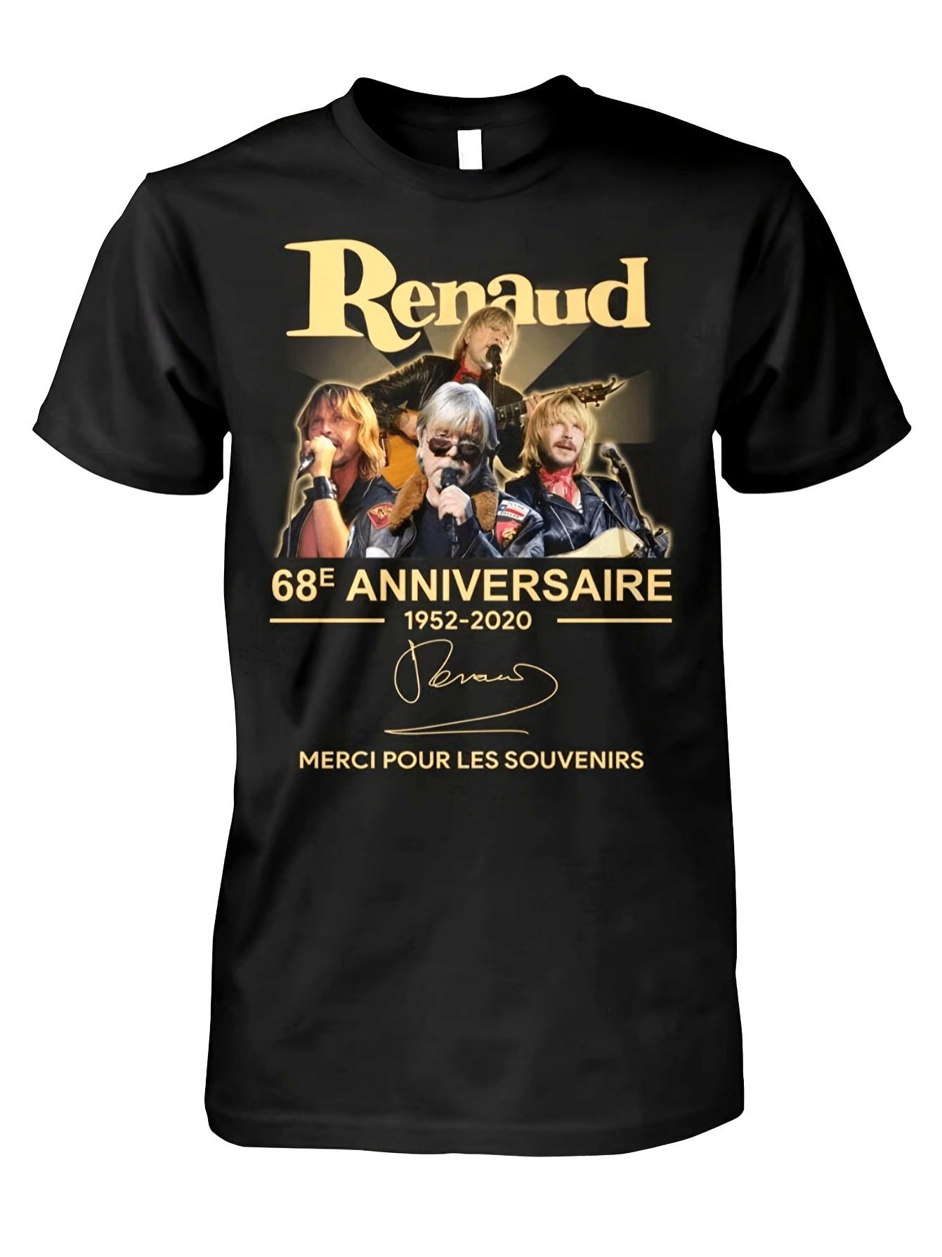 RENAUD 68Th Anniversary Tee - Retro Band Graphic Shirt for Both Men And Women M