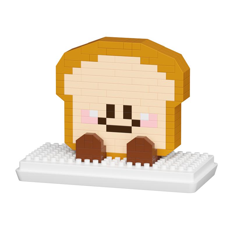 

Cute And Charming BreadandCake Series Mini Blocks Playthings Micro Particle Construction Blocks Toast Sandwich Croissant Instructive Children no box