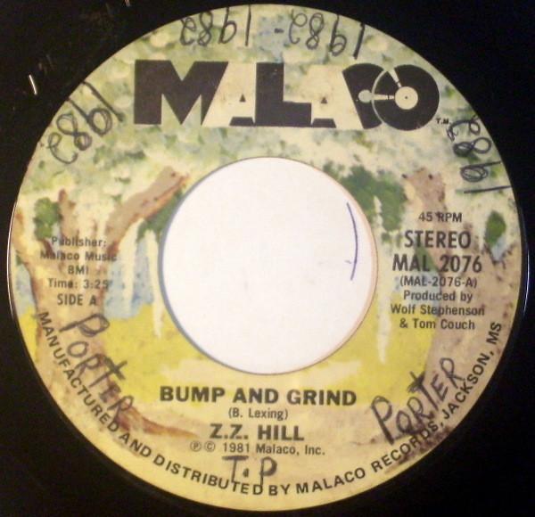 

7inch Record Z.Z. HILL - Bump And Grind MAL2076 Malaco Records 1981 US Soul/Funk Used