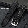 20mm 21mm 22mm 23mm Nylon Leather Bottom Watchband for Mido Helmsman M021 M005 M038 Tudor Seiko Waterproof Watch Strap