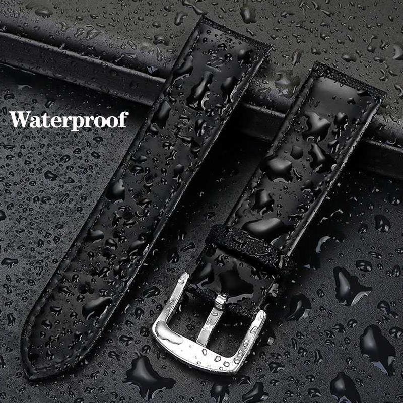 20mm 21mm 22mm 23mm Nylon Leather Bottom Watchband for Mido Helmsman M021 M005 M038 Tudor Seiko Waterproof Watch Strap
